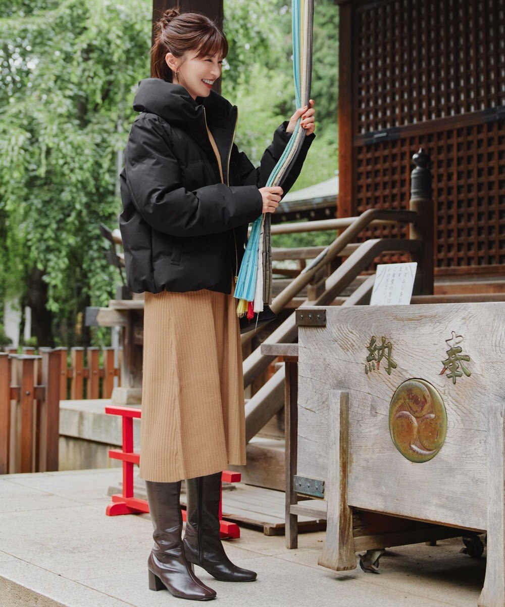 Tiaclasse 【安田美沙子さん着用・新色・XSサイズ追加】リブ切替ニットワンピース 