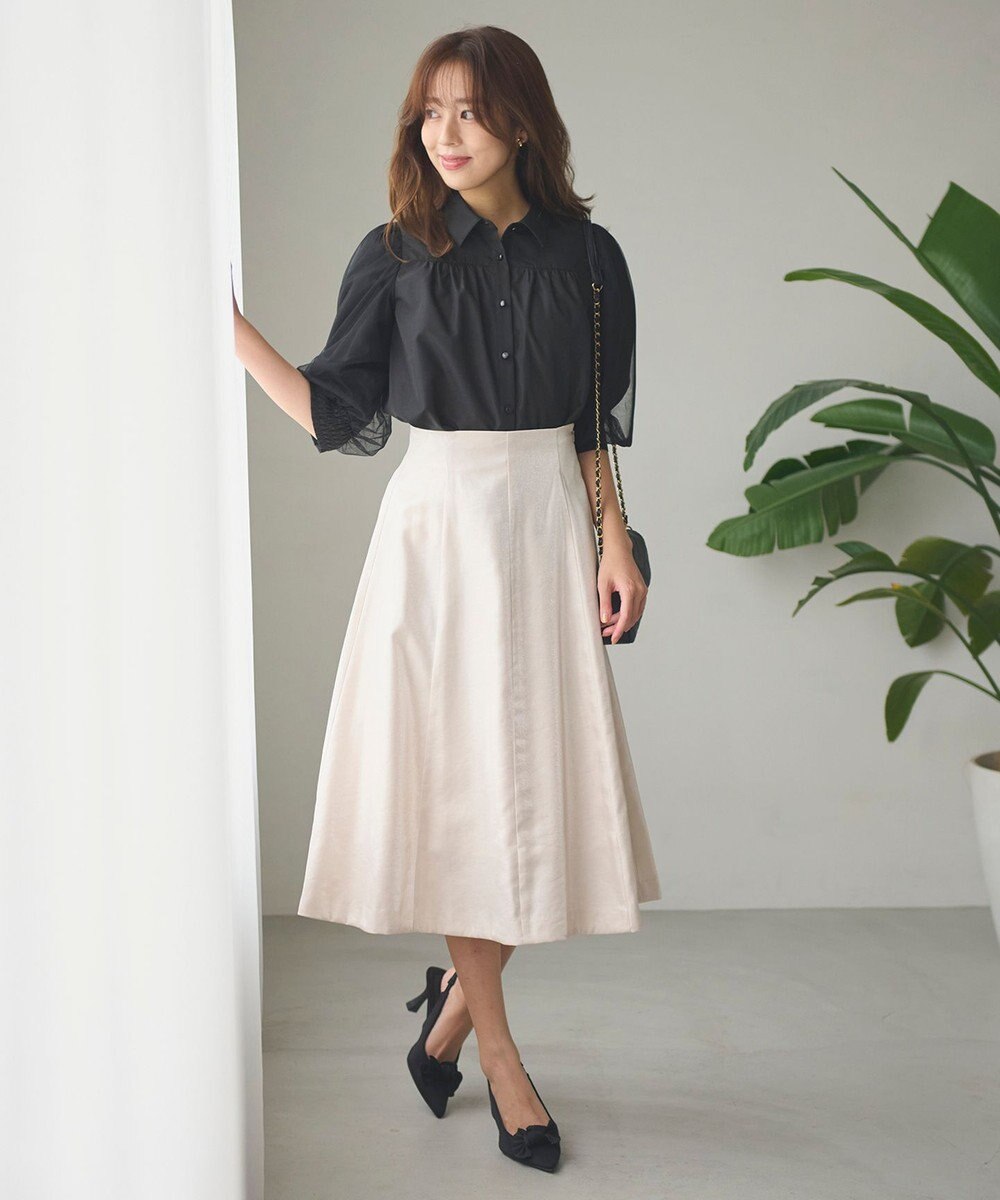 Feroux 【大好評につき追加生産決定！】袖チュールブラウス 