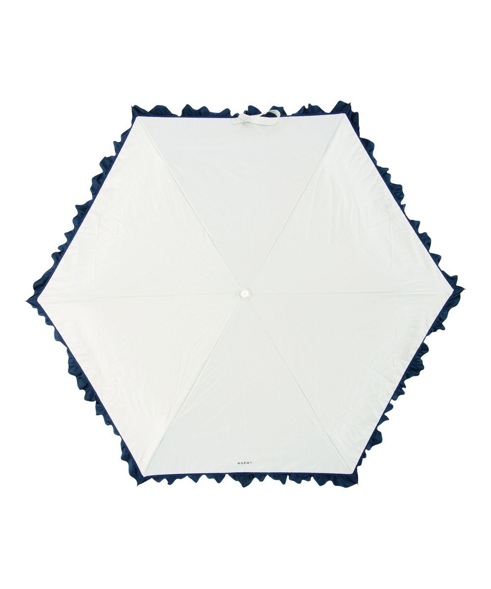 MOONBAT estaa 晴雨兼用 折りたたみ傘 バイカラーフリル 日傘 遮光 遮熱 UV 