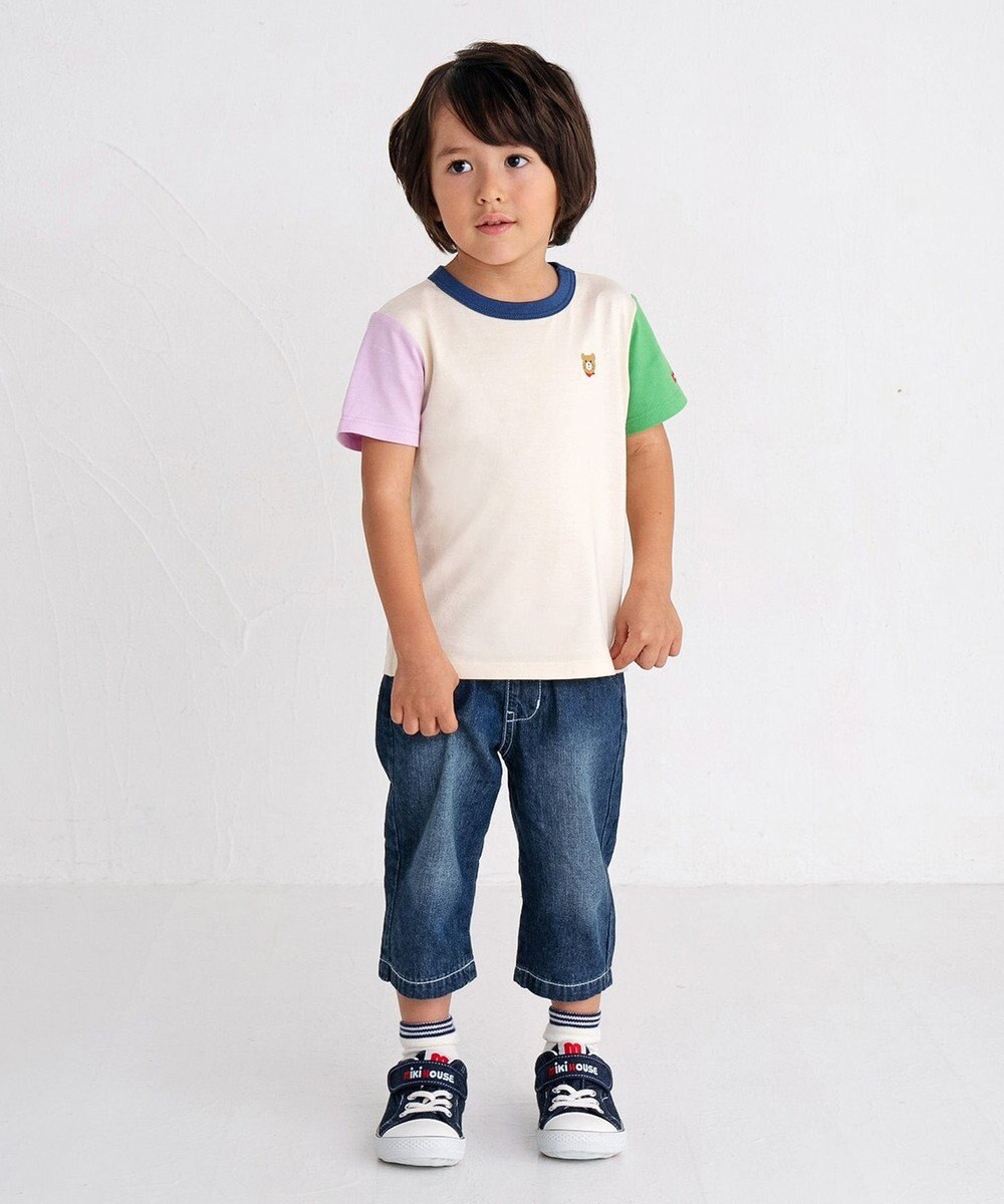 MIKI HOUSE HOT BISCUITS 【70-120cm】【Everyday Series】ワンポイント 半袖Tシャツ 