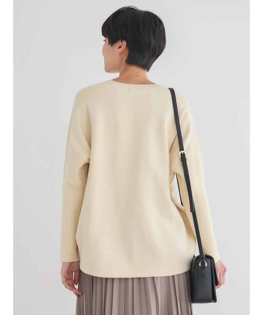 AMERICAN HOLIC バイパチ袖リブラグランニットプルオーバー 