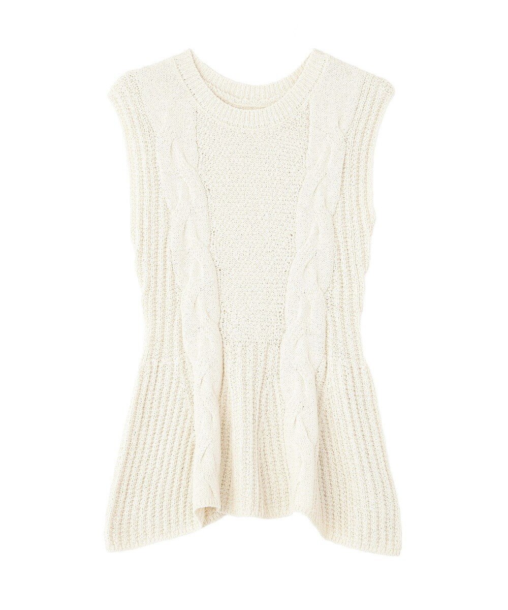 earth music&ecology フレアニットベスト 