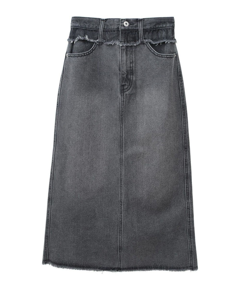 earth music&ecology ウエストフリンジデニムスカート 
