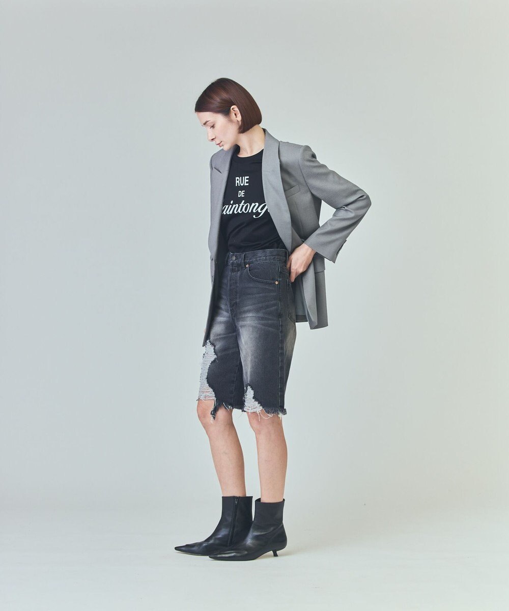 GRACE CONTINENTAL クラッシュハーフパンツ 