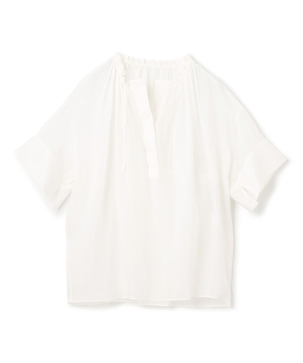 BEIGE， LILAC / ギャザーブラウス 