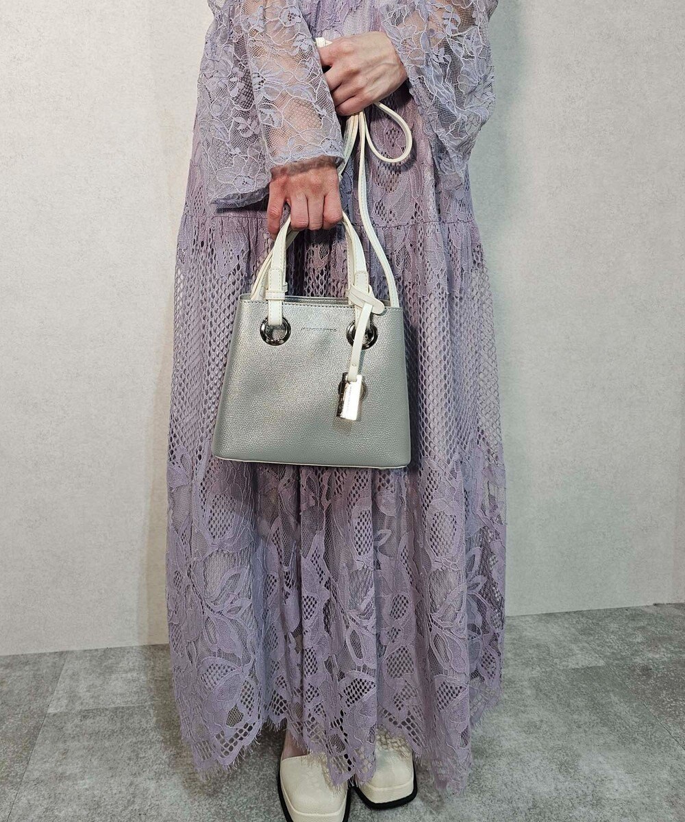 style code 【MERCURYDUO/マーキュリーデュオ】メタルアイレット　ミニショルダーバッグ、ハンドバッグ 