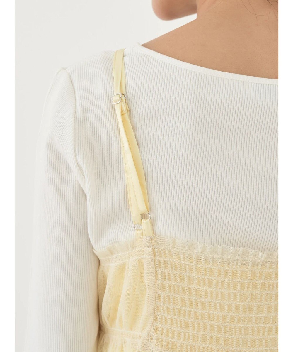 earth music&ecology ＳＥＴ２点ティアードペチドレス＋チュールワンピース 