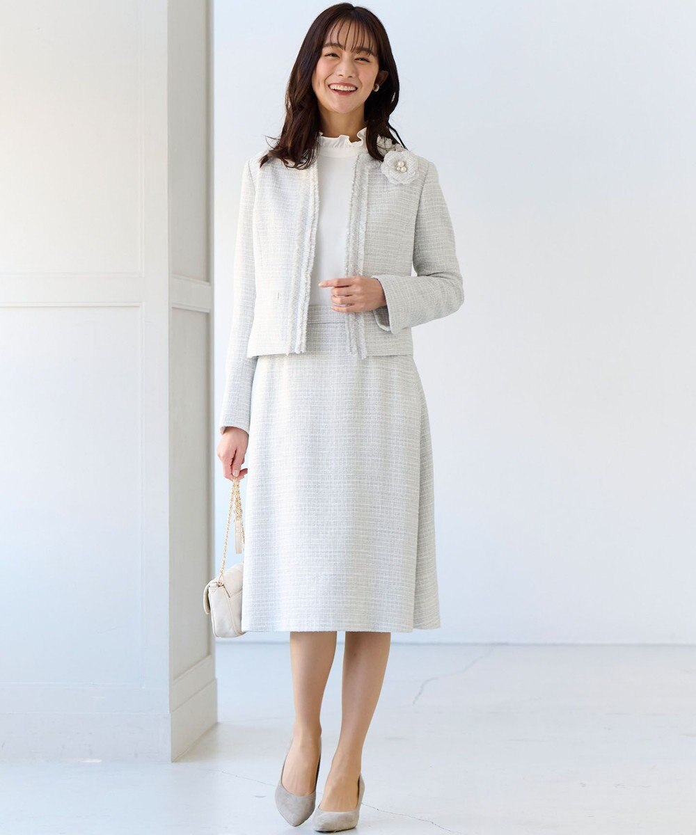 組曲 S 【KUMIKYOKU NAVY】ラメループモールツイード ジャケット 