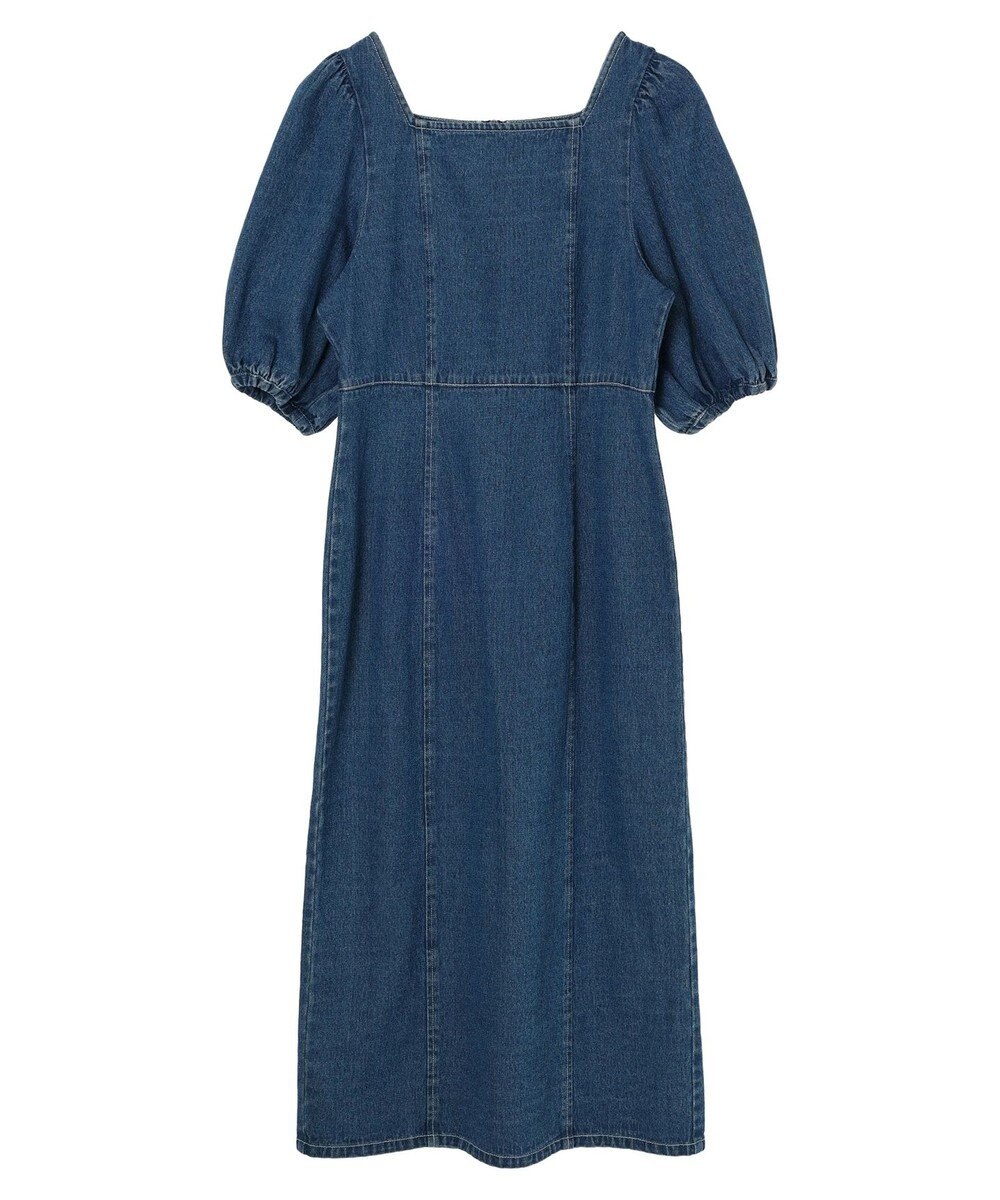 earth music&ecology スクエアネックデニムワンピース 
