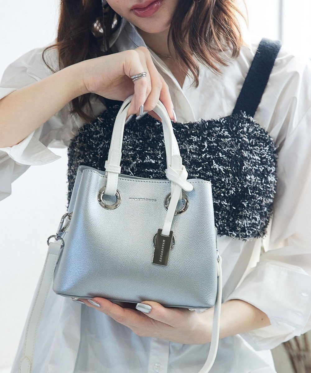 style code 【MERCURYDUO/マーキュリーデュオ】メタルアイレット　ミニショルダーバッグ、ハンドバッグ 