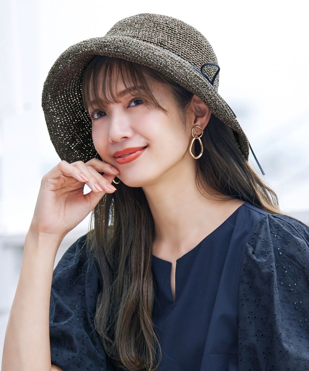 Tiaclasse ナチュラルな風合いのアンダリミックスクロシェハット 