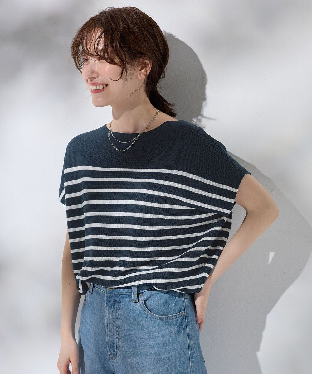 ANY 【新色追加/14色展開】アクリルガーターフレンチスリーブニット 