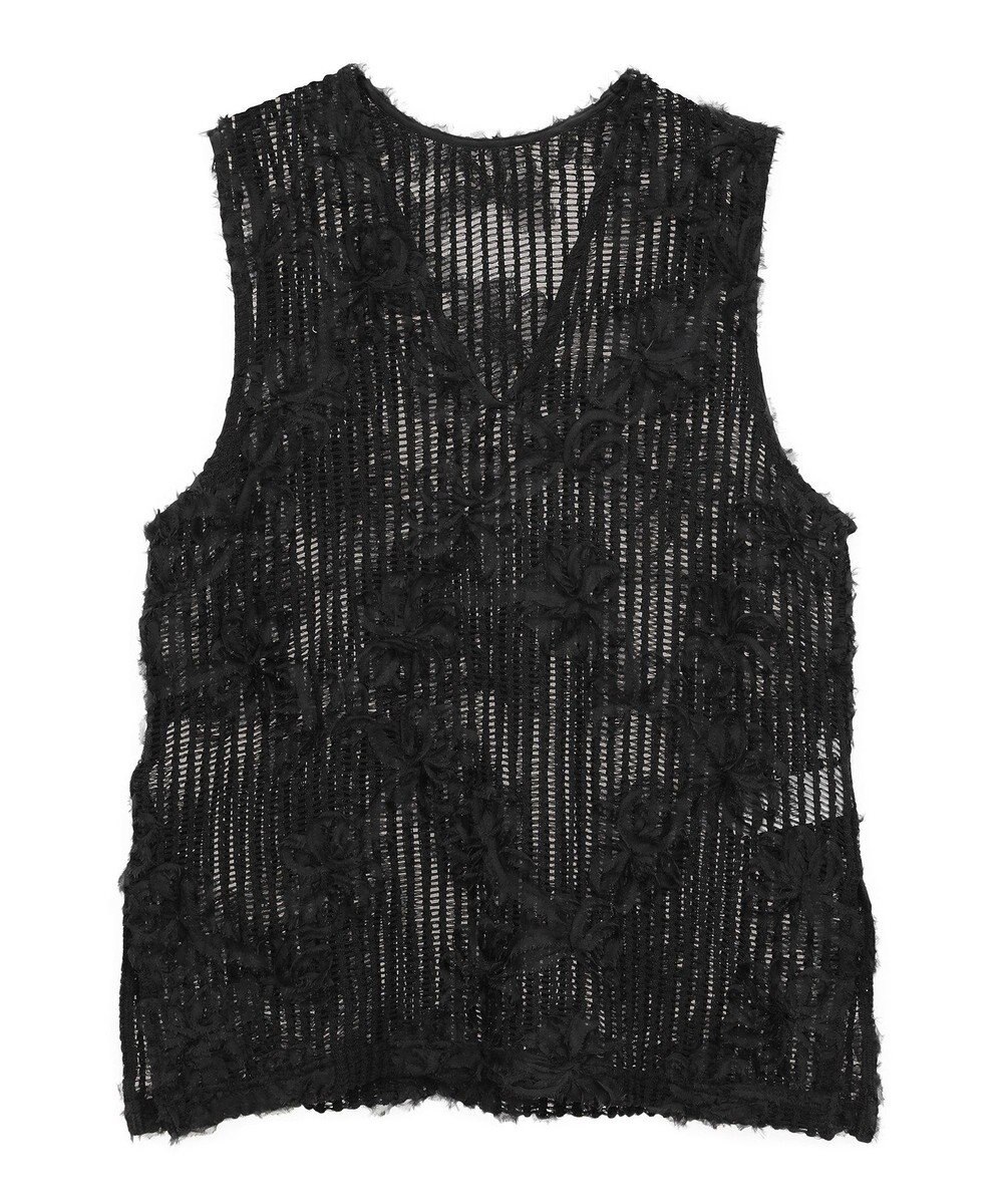 Green Parks テープ刺繍レースベスト 