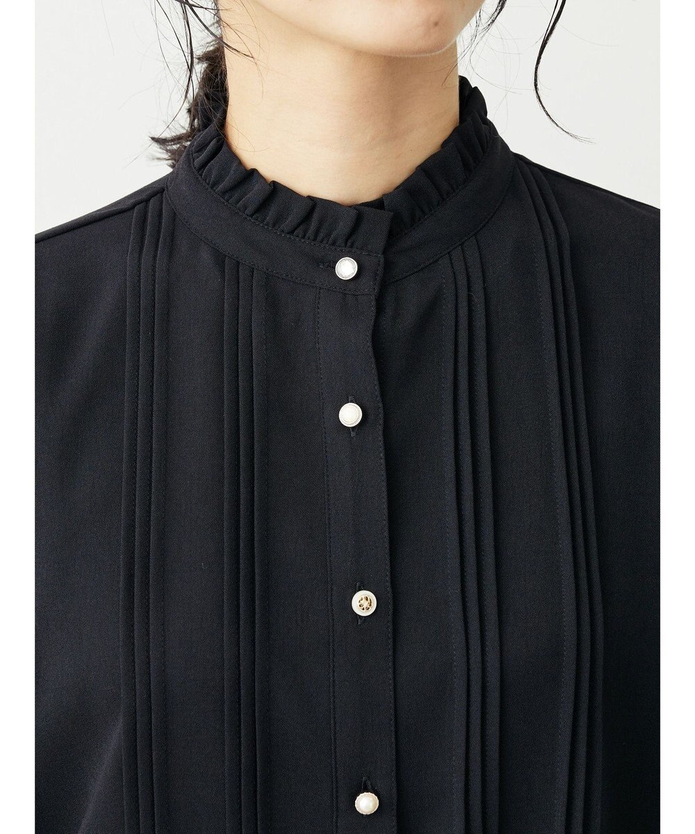 Green Parks ・ＥＬＥＮＣＡＲＥ　ＤＵＥ　イロイロ釦ピンタックブラウス 