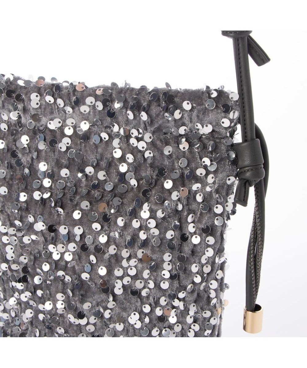UNBILLION カシュカシュ cachecache / スパンコール巾着ミニショルダーバッグ 