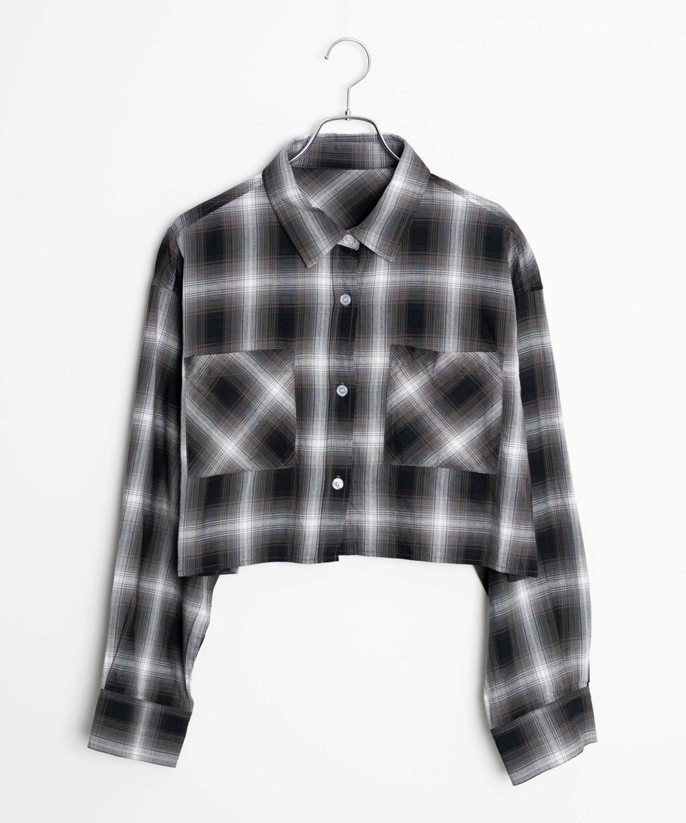 WEGO オンブレチェックショートシャツ 