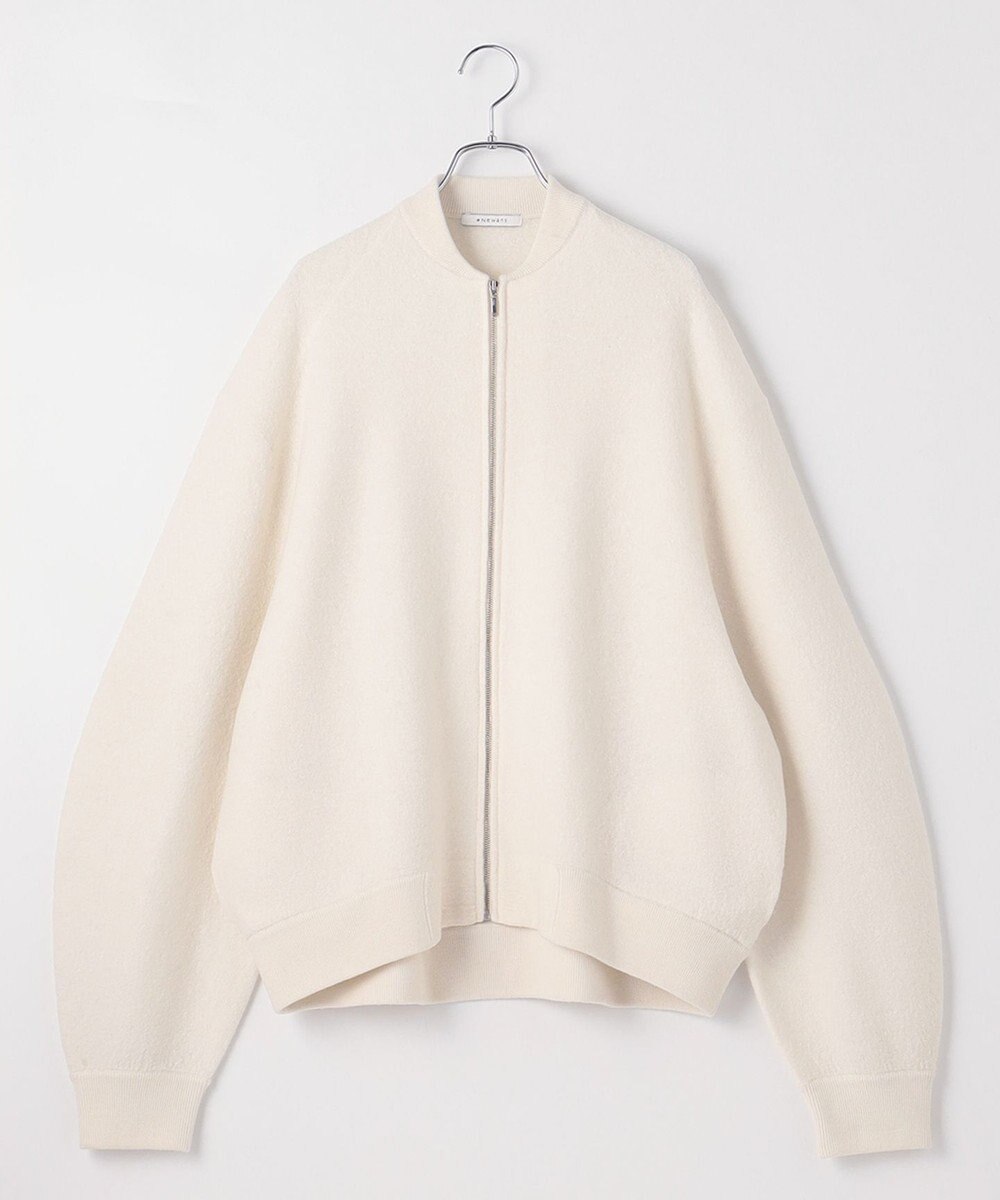 #Newans リラックスフィットドルマンニットブルゾン 