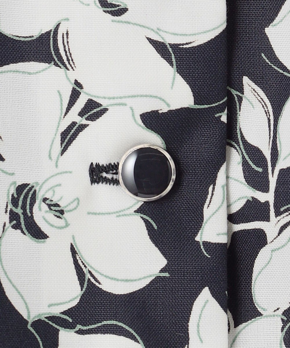 J.PRESS LADIES 【洗える】スパンフラワープリント  ボートネック ブラウス 