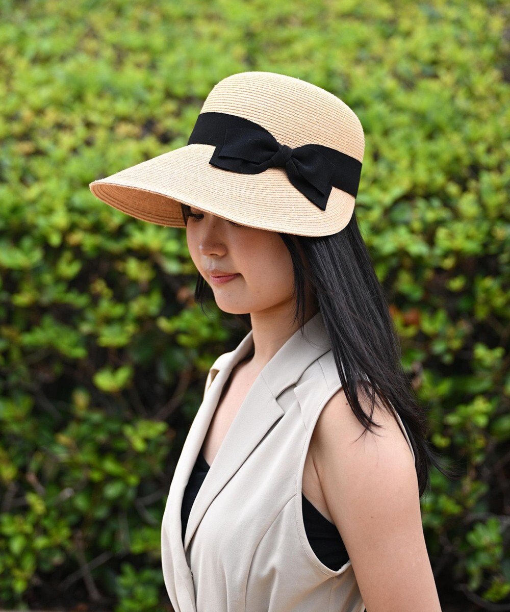 石田製帽 ラフィアブレード　ソフトジョッキーキャップ 