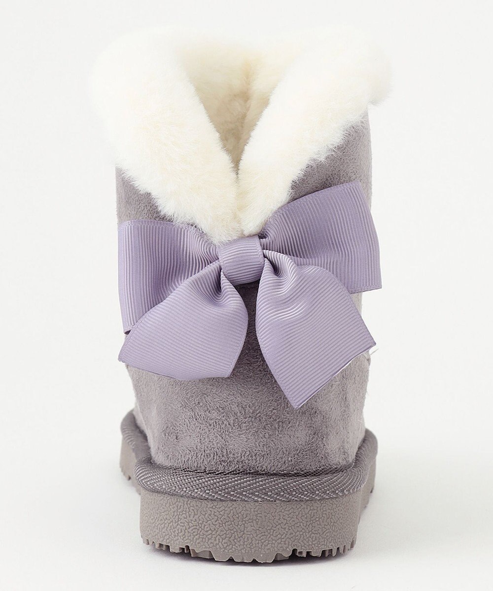ANY KIDS フェイクムートン リボン ブーツ 