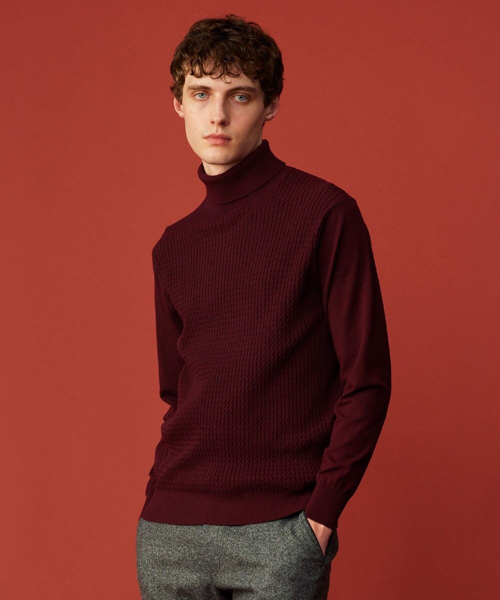 JOSEPH ABBOUD 【洗える/チクチクしない/3シーズン対応】SNOWY タートルネック ニット 