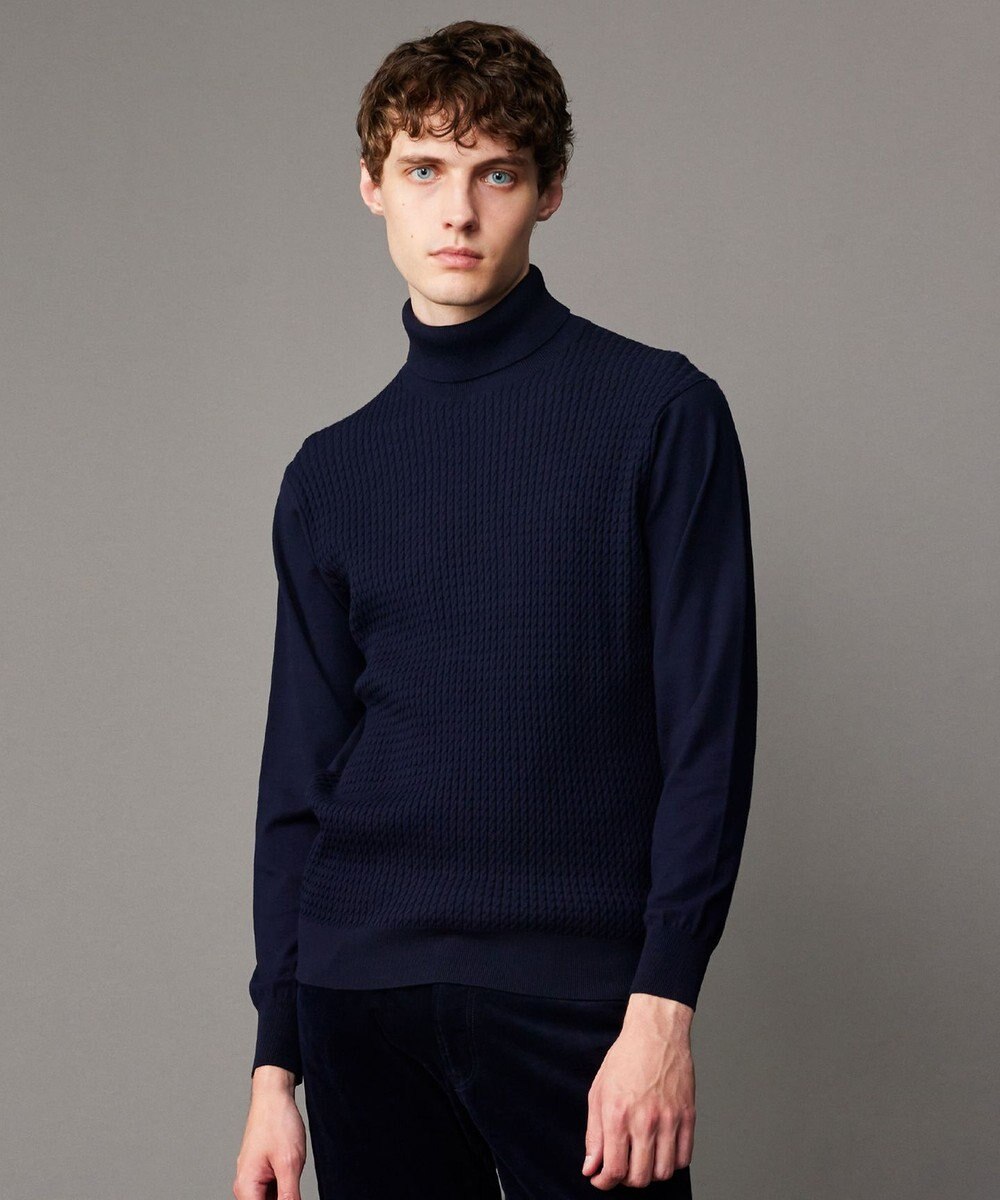 JOSEPH ABBOUD 【洗える/チクチクしない/3シーズン対応】SNOWY タートルネック ニット 