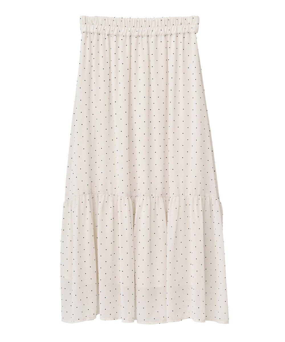 earth music&ecology ＳＥＴ２点フロッキードットブラウス＋スカート 