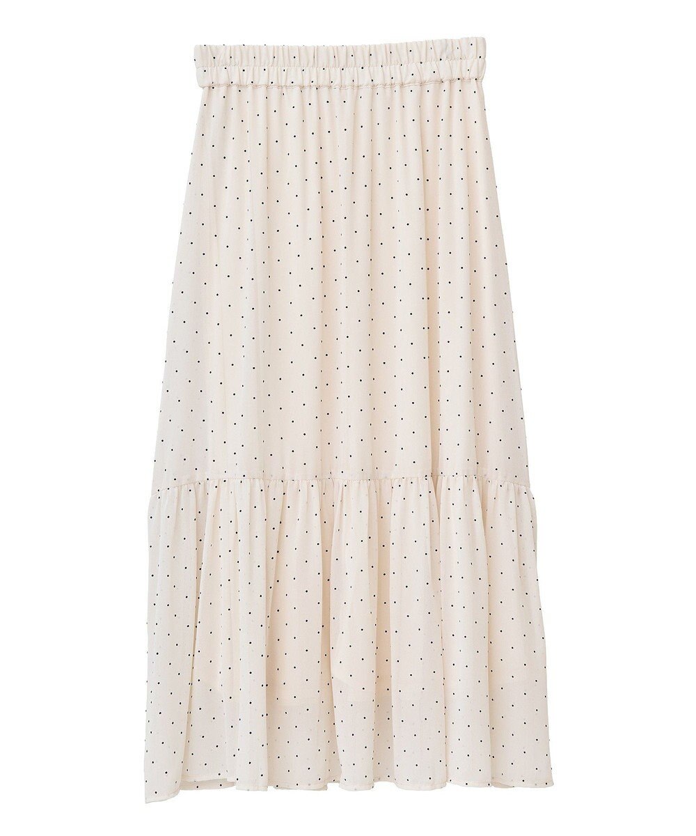 earth music&ecology ＳＥＴ２点フロッキードットブラウス＋スカート 