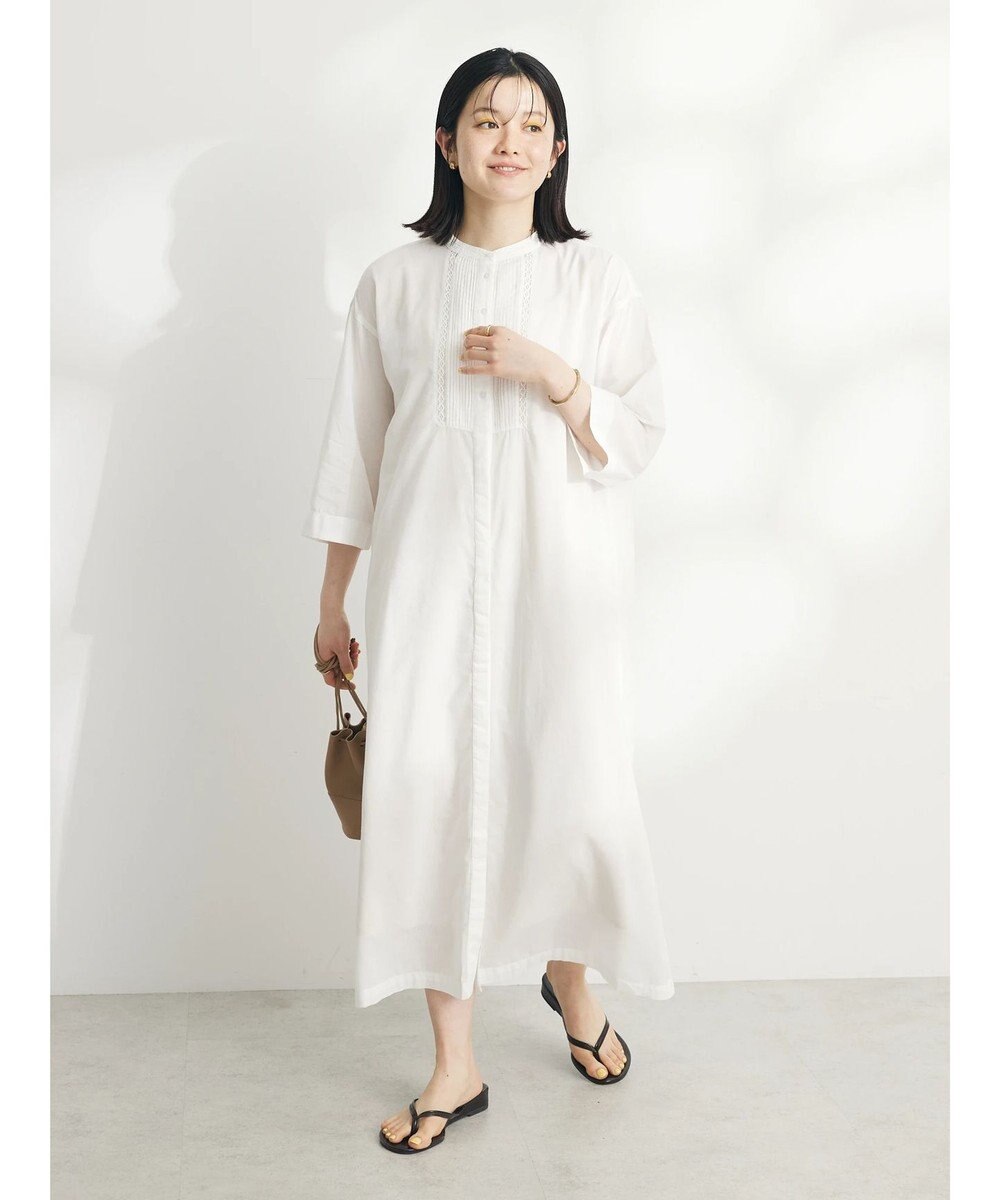 CRAFT STANDARD BOUTIQUE インド綿混レース使いワンピース 