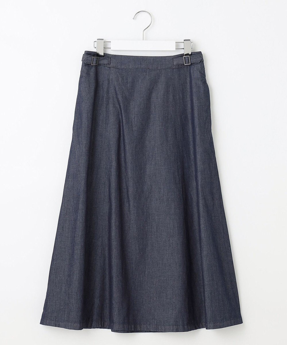 J.PRESS LADIES 【洗える】ライトデニム フレアー スカート 