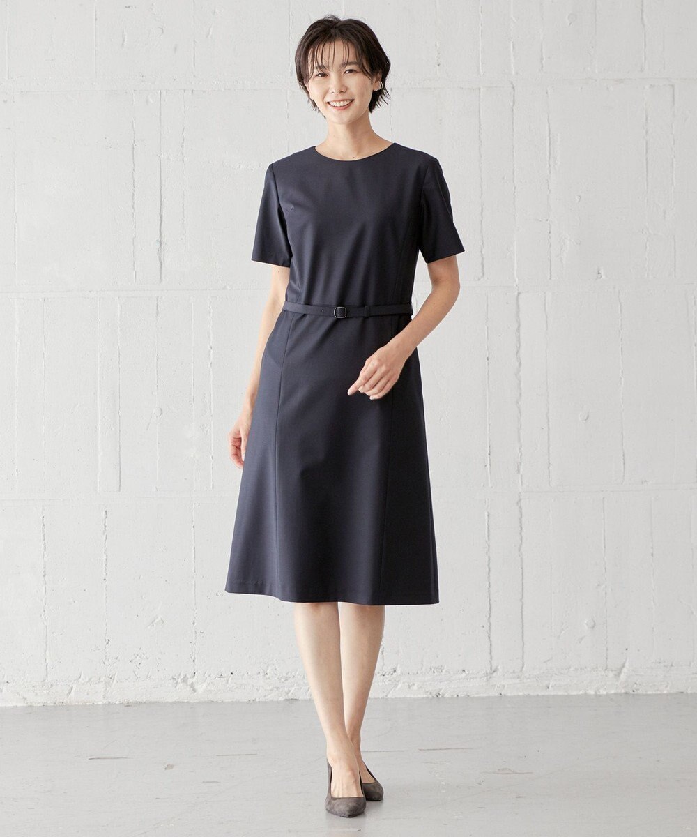 J.PRESS LADIES BAHARIYE SOLID フレアー ワンピース 