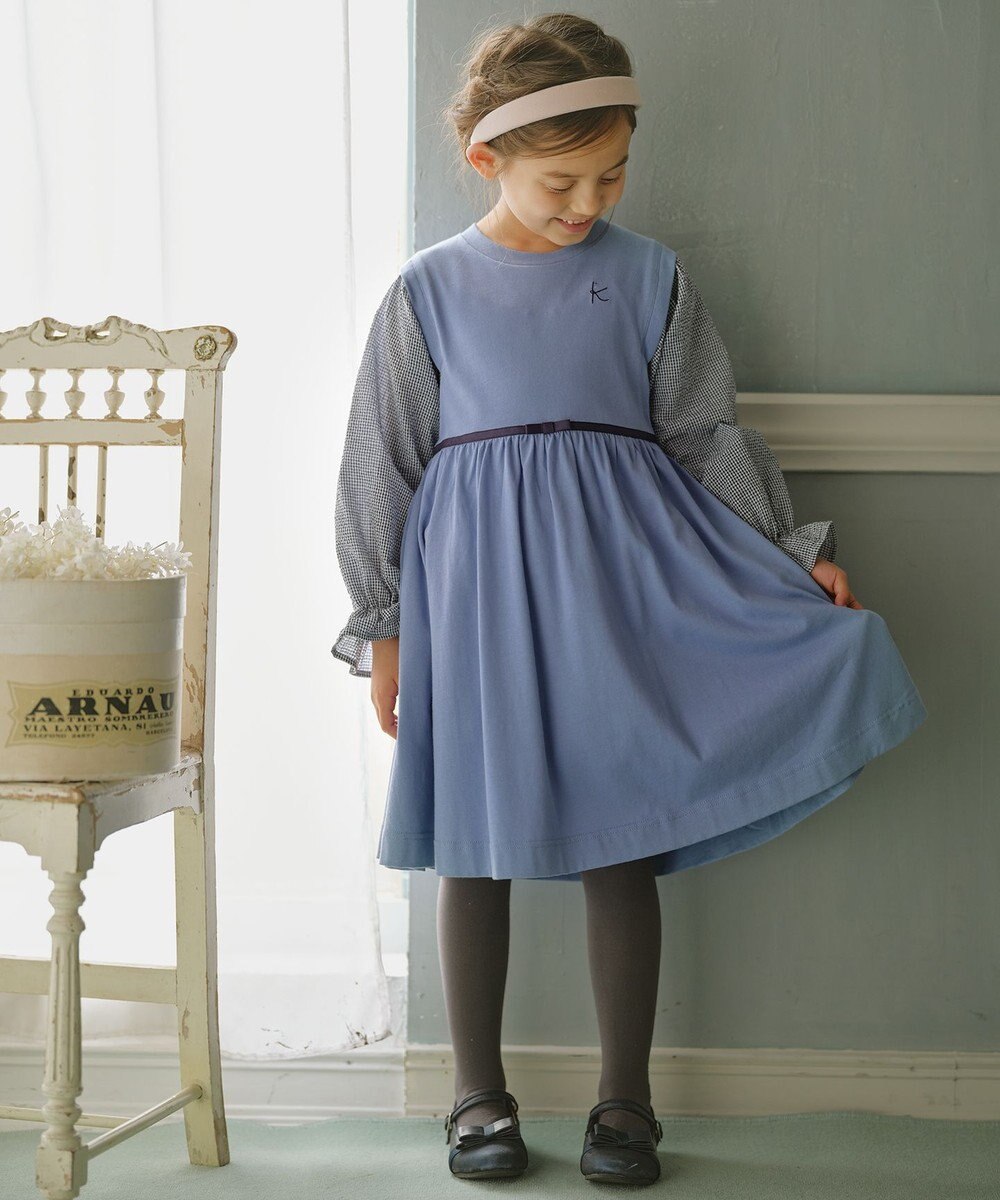 組曲 KIDS 【110-140cm】シェイプドカット ワンピース 