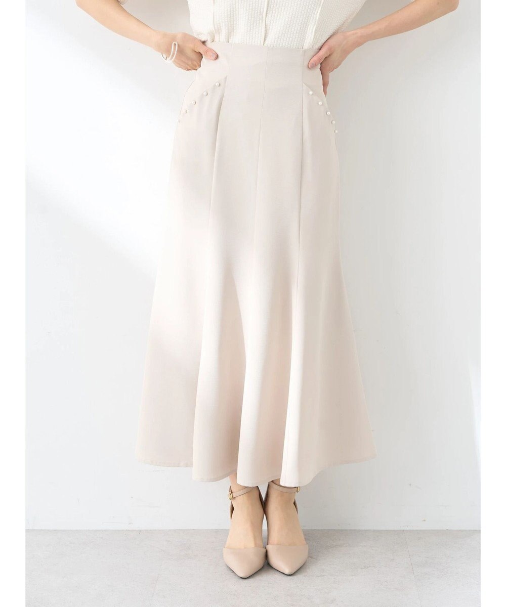 earth music&ecology パール付きマーメイドスカート 