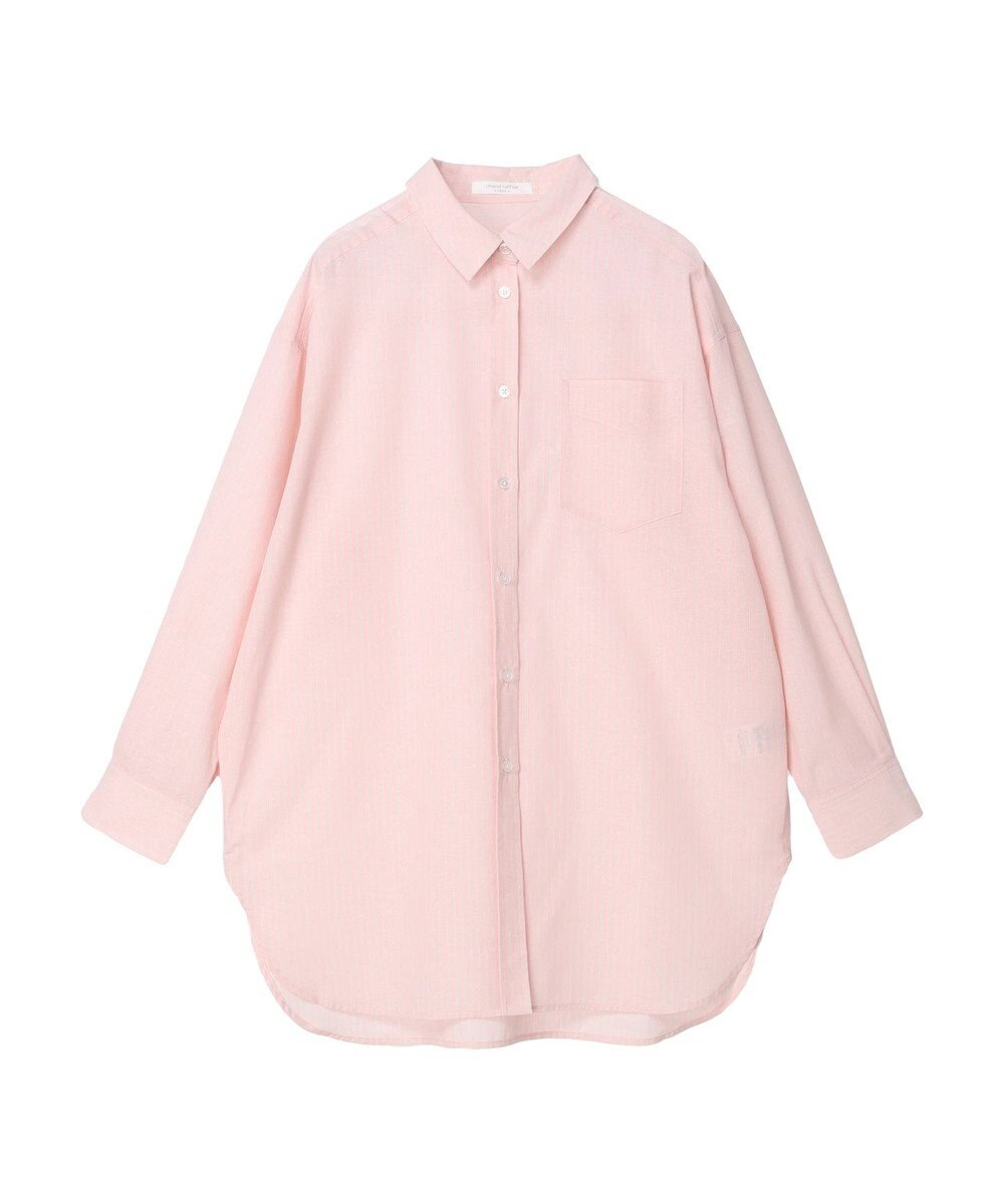 Green Parks 綿麻混オーバーサイズシャツチュニック 