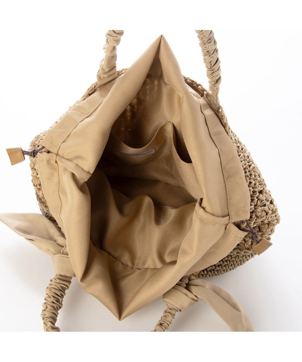 UNBILLION カシュカシュ cachecache / 下がりリボン切替編みトート 