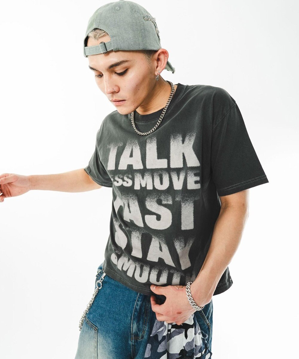 WEGO 【ユニセックス着用ITEM/MLサイズ展開】クロップドグラフィックT（SS） 