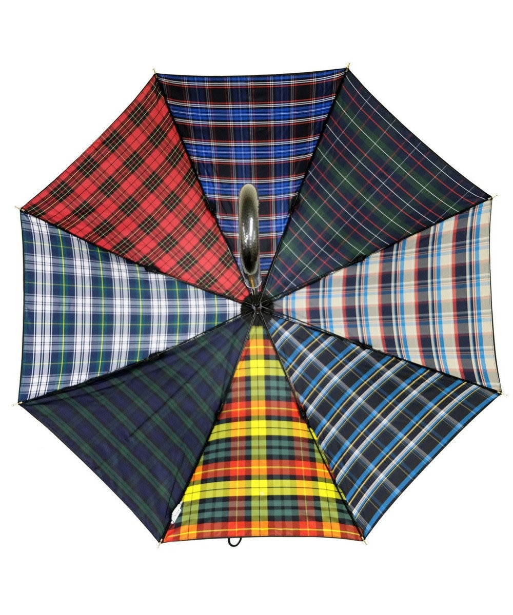 +RING 【プラスリング】【数量限定】 UNISEX 雨傘（長）60cm CHK T1226 2重張り傘 マルチカラー