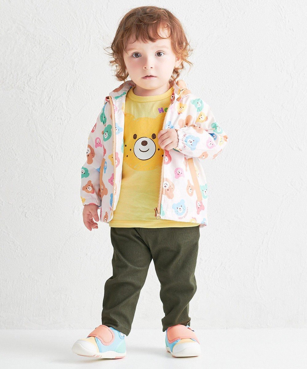 MIKI HOUSE HOT BISCUITS 【80-120cm】カラフルビーンズ 総柄ウインドブレーカー 