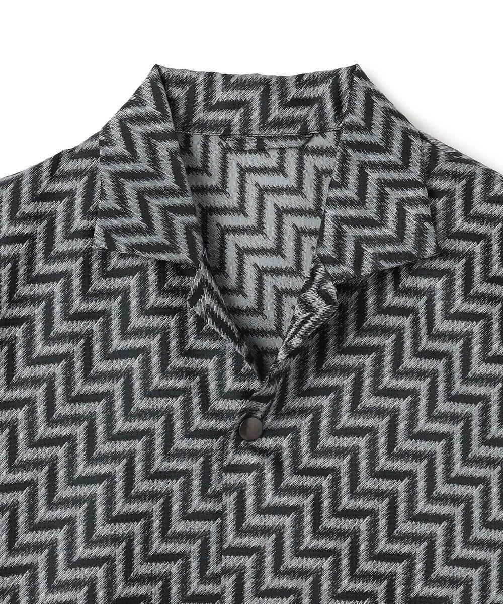 JOSEPH HOMME 【HIGH GRADE LINE】カスリシェブロンジャガード　オープンカラー半袖シャツ 