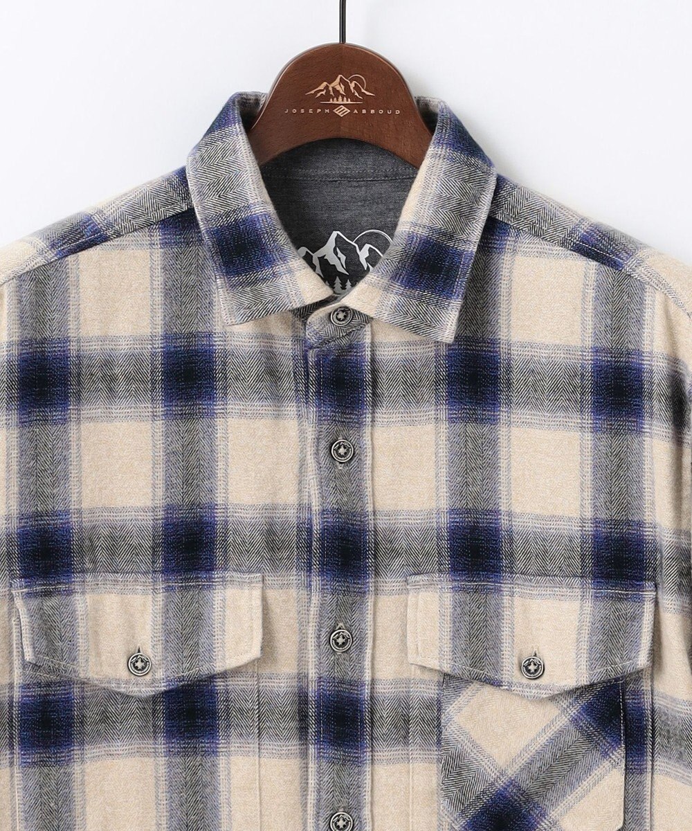 JOSEPH ABBOUD MOUNTAIN 【大人の山シャツ】メランジチェックシャツ 