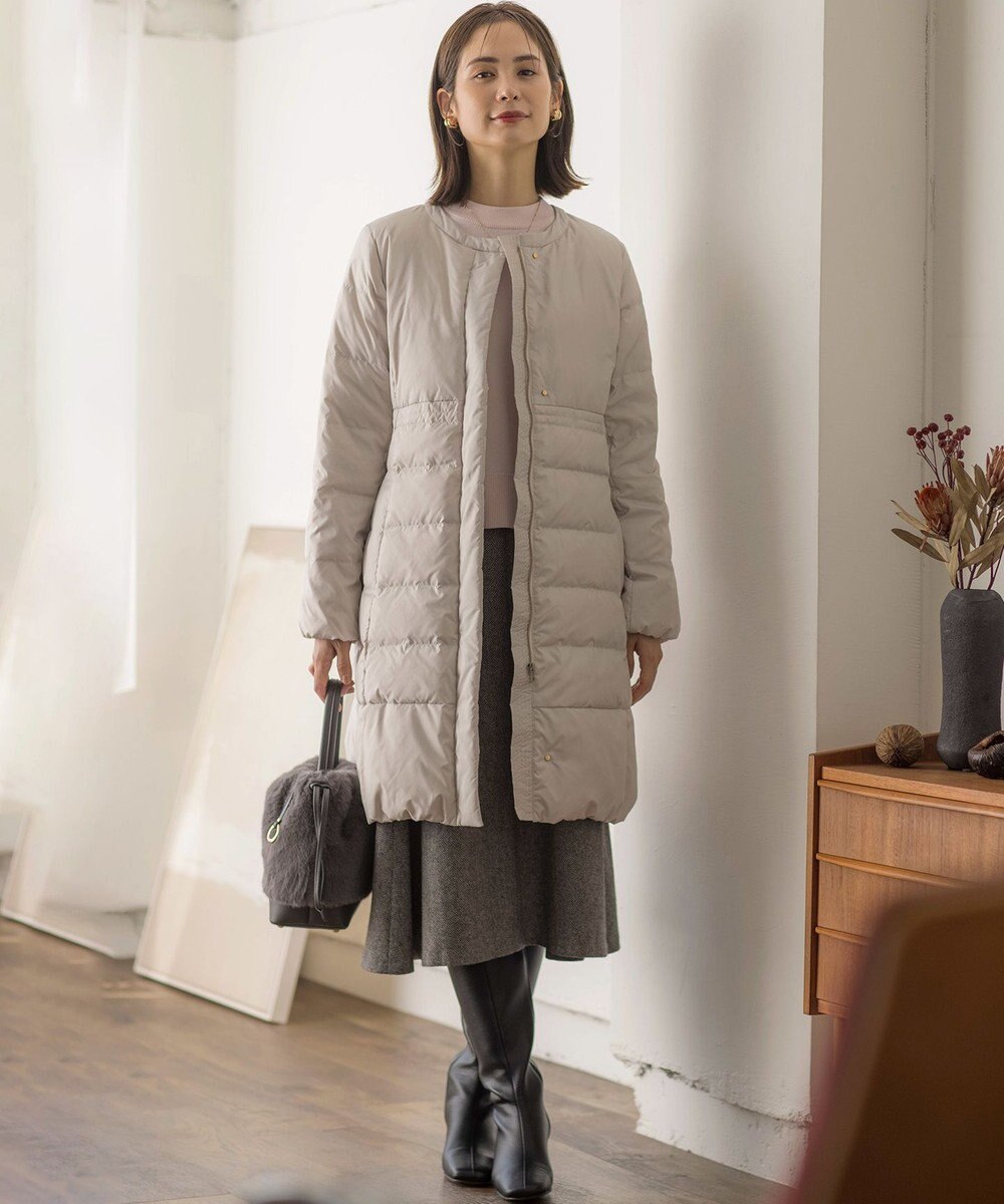 組曲 ライトタフタロングダウンコート 