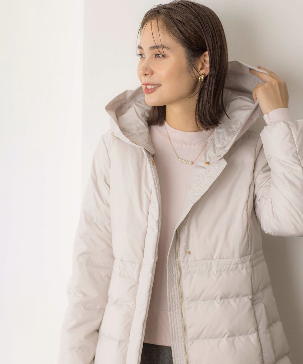 組曲 ライトタフタロングダウンコート 