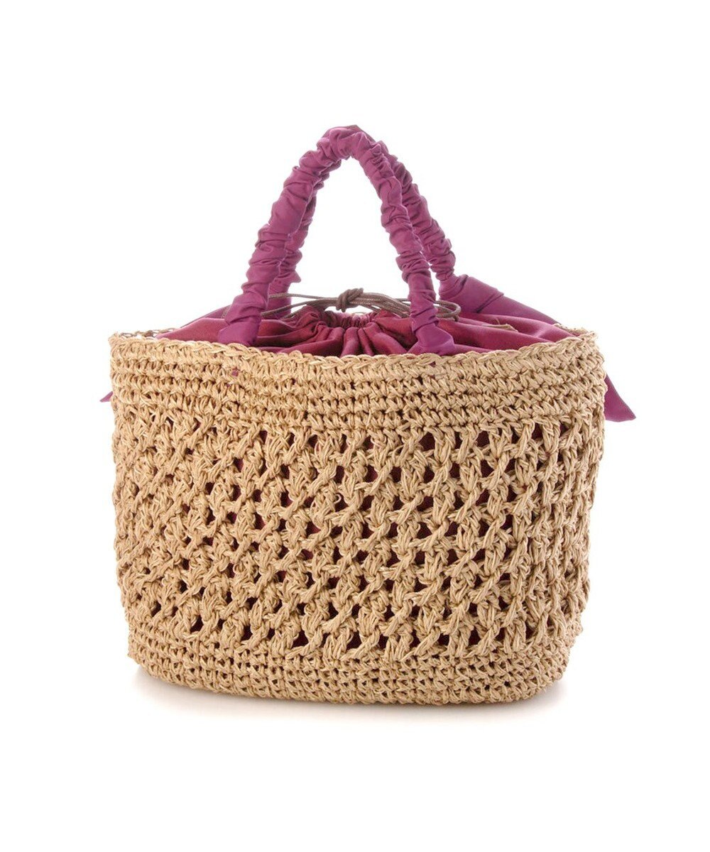 UNBILLION カシュカシュ cachecache / 下がりリボン柄編みトート 