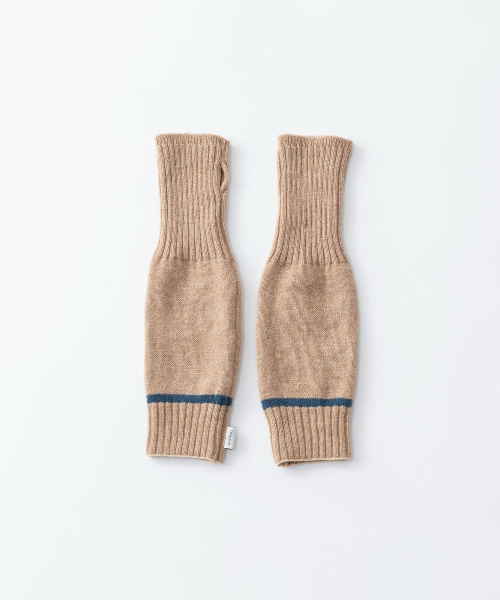 TRICOTE LINE RIB ARM WARMERS／ラインリブアームウォーマー 87BROWN