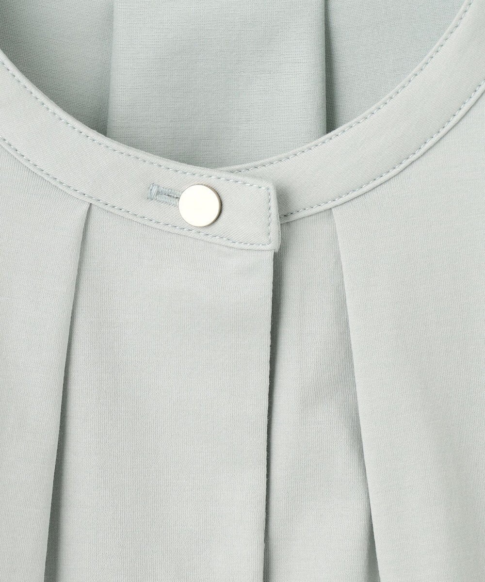 J.PRESS LADIES L 【吸水速乾】プレーティングジャージー バンドカラー カットソー 