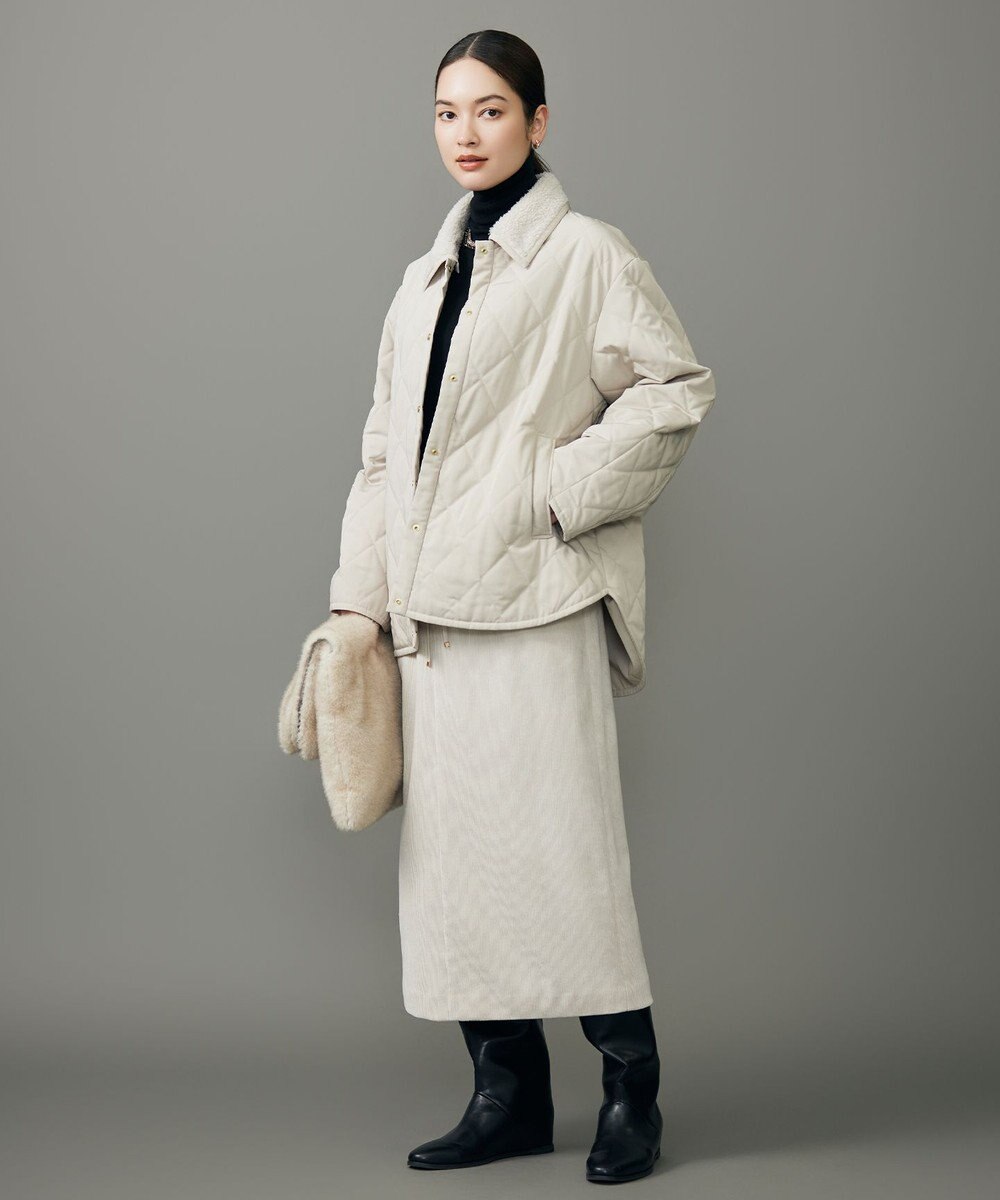 自由区 L 【17号サイズまで展開・SHIHOさん着用】ソフトコーデュロイ スカート 