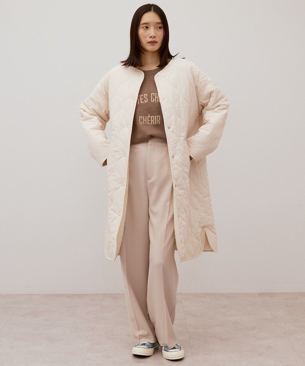 AMERICAN HOLIC あったかリバーシブルキルティングコート 