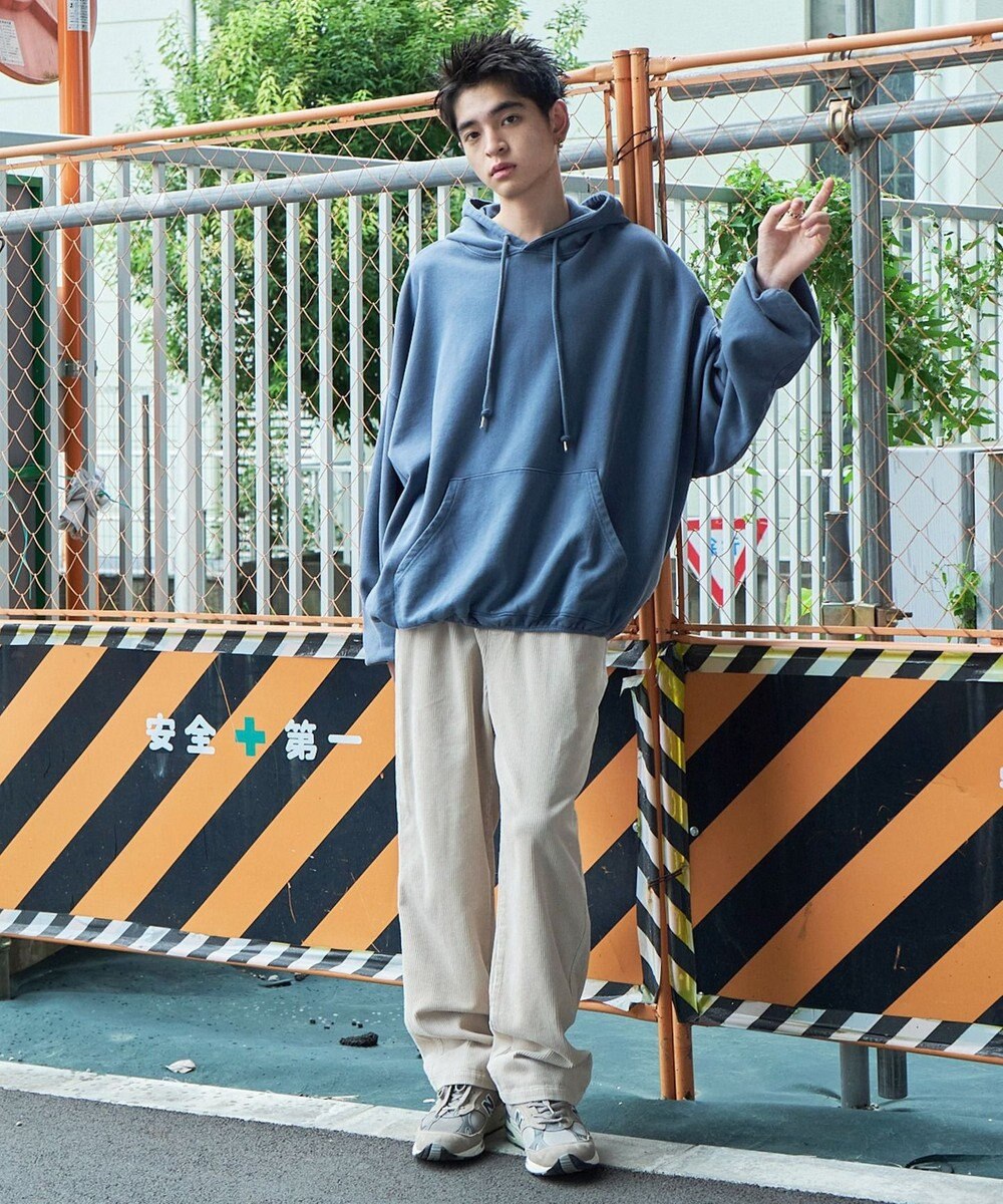 WEGO 【ウエストゴム/ユニセックス着用ITEM】コーデュロイイージーストレートパンツ 