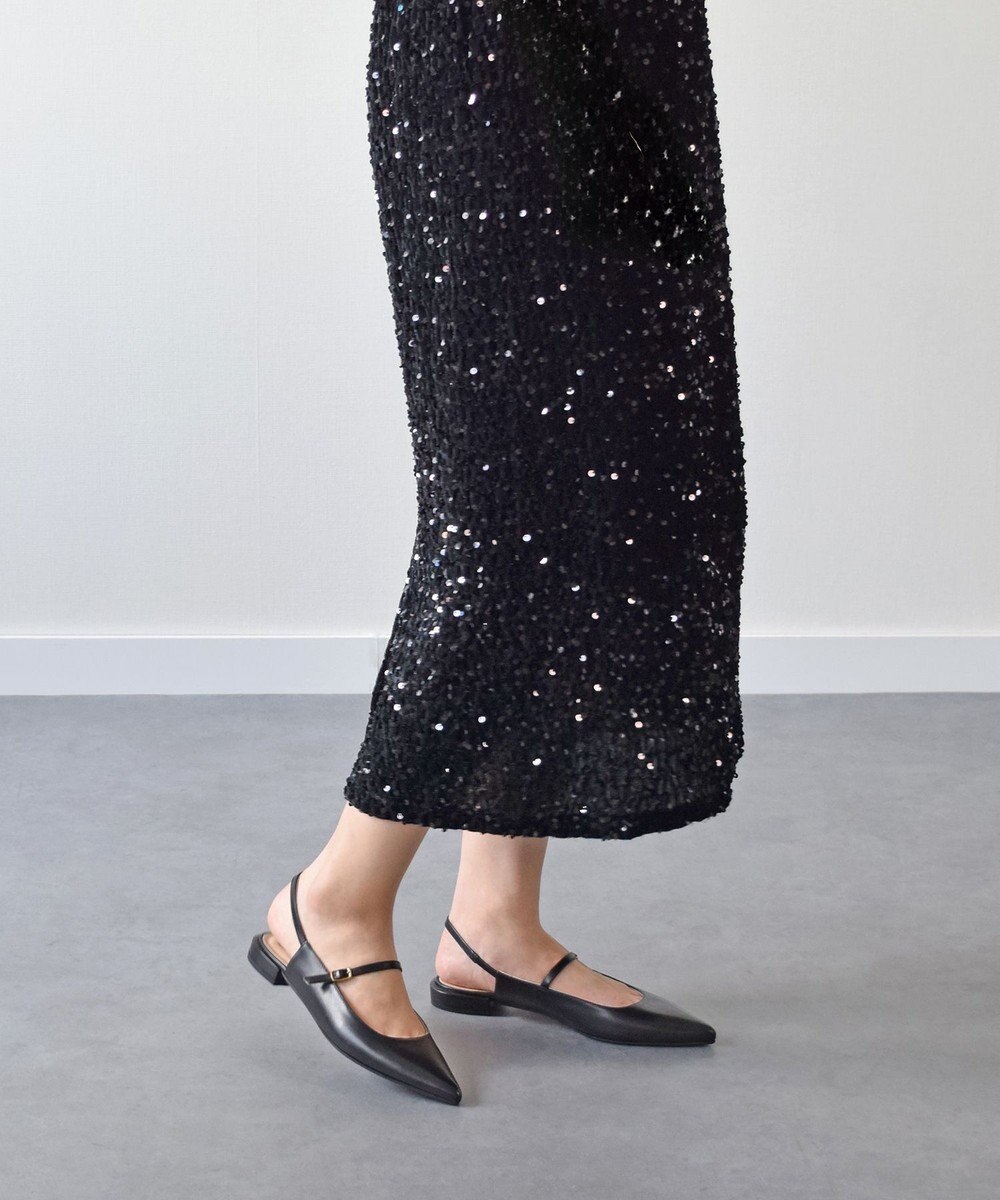 INTER-CHAUSSURES 【FABIO RUSCONI】ポインテッドワンストラップバックバンド 