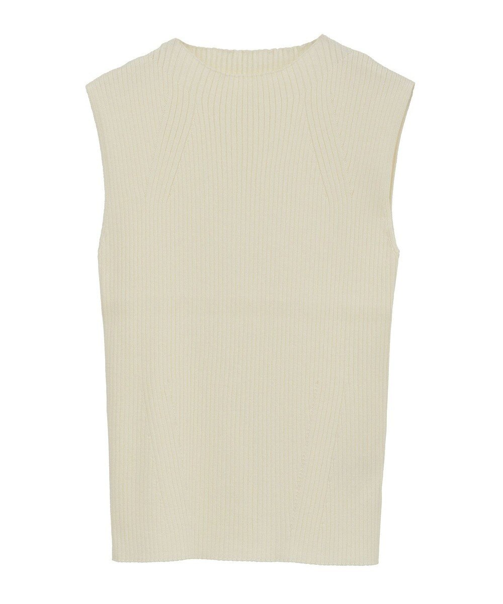 earth music&ecology ランダムリブボトルネックノースリーブニット 